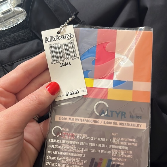 NWT Black billabong snow / ski pants - Picture 3 of 3